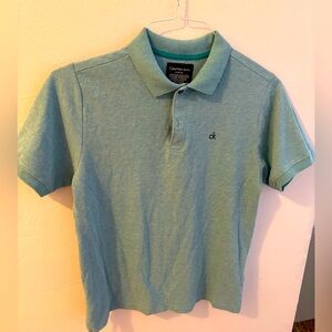Men´s Calvin Klein Jeans Polo Shirt - Short Sleeve - Light Green - Size L(14-16)